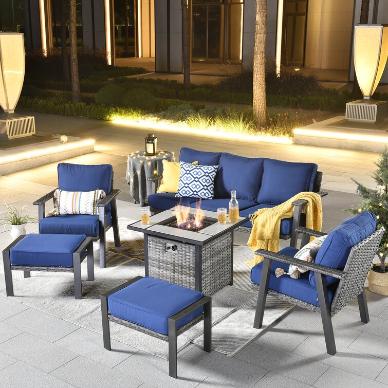 Rattan 6 deals piece patio set